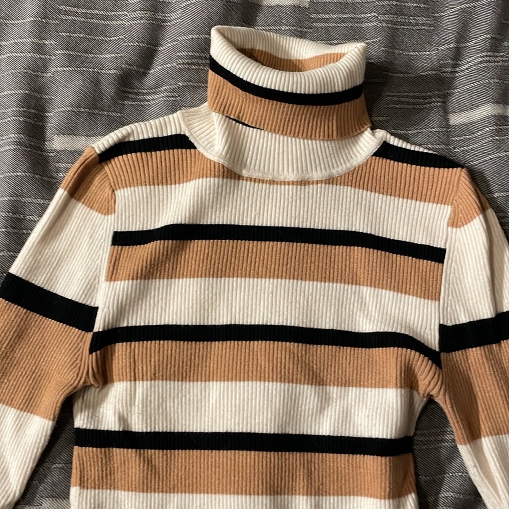 Anthropologie Maeve striped turtleneck